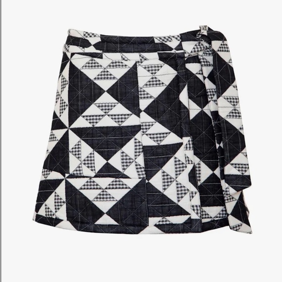 HUNTER BELL Bay Skirt Quilted Gingham NWT Size 6 - Picture 1 of 4